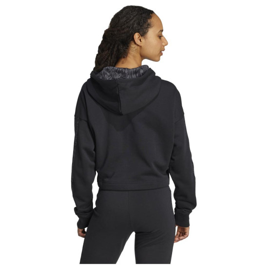 Adidas Γυναικείο φούτερ Essentials 3-Stripes Print French Terry Hoodie